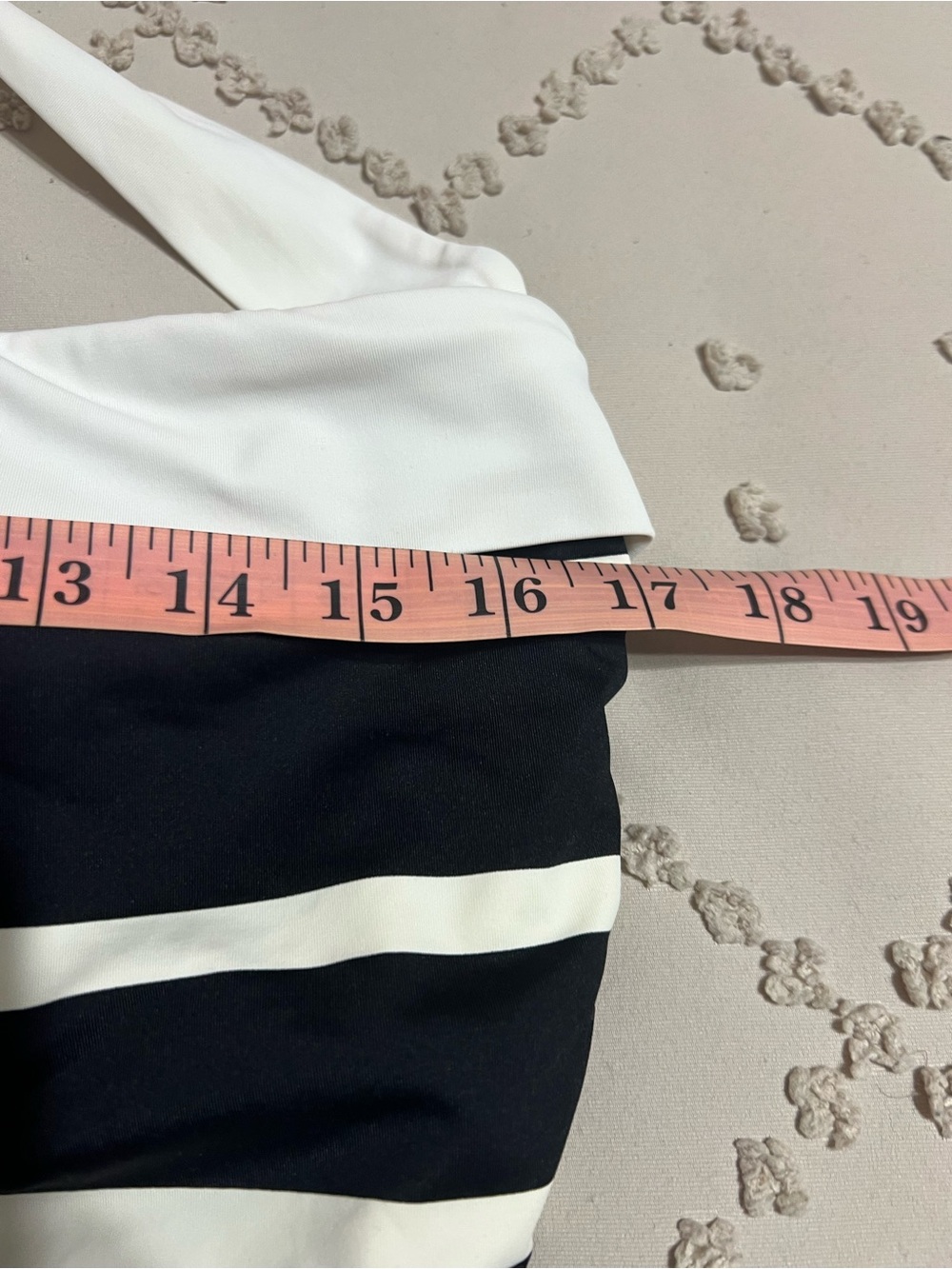 Ralph Lauren Black and White Striped Halter One-Piece Swimsuit Size 14 EUC - Picture 7 of 10